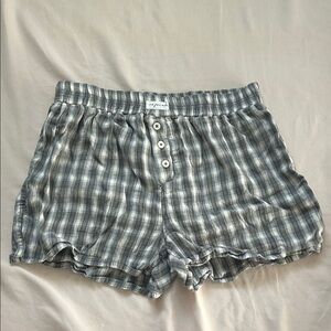 Urban Outfitters Gray Checkered High Waist Shorts